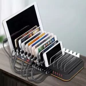 휴대폰 다량 충전기 충전 범용 멀티 거치대 수리점 고속 사무실 핸드폰 책상용 태블릿 무선