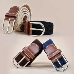 스트레치 통기성 꼬임 디자인 캔버스 벨트