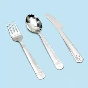 스텐 유아용 식기세트 어린이 수저 포크 나이프 3종 아동용 커틀러리