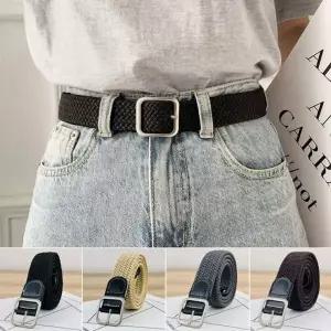 남녀공용 무타공 패브릭 허리띠 캔버스 벨트 캐주얼 스트랩