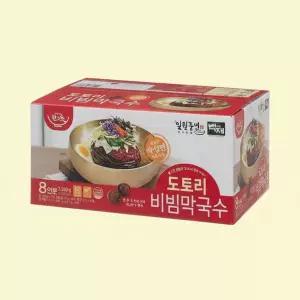 도토리 비빔막국수 297.5g 8입 2개 매콤달콤 숙성면 비빔면 메밀국수 대용량