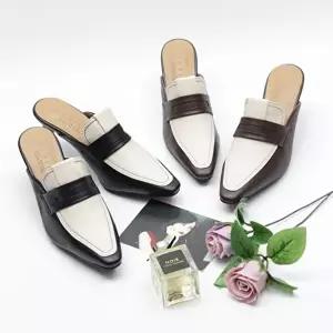 [엄지척]뮬 126CJM76 뾰족코 블로퍼 중굽 여성 123822 플랫슈즈 로퍼 여