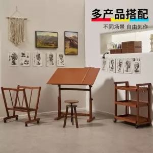 보관대 이동식 원목 건조대 화판 그림 아메리칸 월넛 이젤 대형