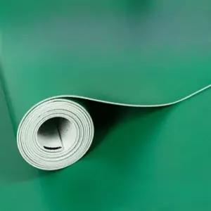 공장 바닥 장판 대량 방수 롤 작업장 미끄럼방지 매트 진녹색 대형 두꺼운 깔판 단색