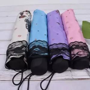 접이식 양우산 3단 예쁜 나비 암막 레이스 학생 튼튼한 양산