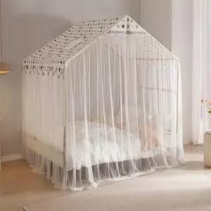 공주 침대 커튼 러블리 레이스 공주캐노피 텐트 캐노피 가림막 아이방꾸미기 공주침대커튼
