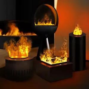 대형 불멍가습기 벽난로가습기 가짜불 led 무드 스툴 불꽃 대형불멍가습기 주문메모란 호텔