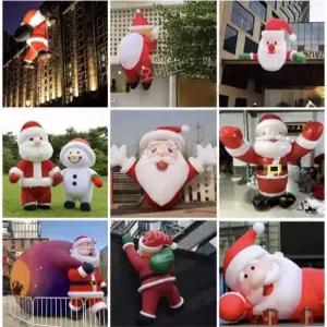 크리스마스장식품 에어벌룬 디스플레이 LED 업소용 대형풍선 배너 3m 산타 썰매