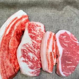 가짜 삼겹살 모형 소품 진짜같은 디스플레이 고깃집 음식