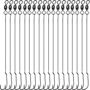 낚시 후크 와이어 리더 리그 18pcs 스테인리스 스틸 크레인 회전으로 추적 소금물 담수용 피싱