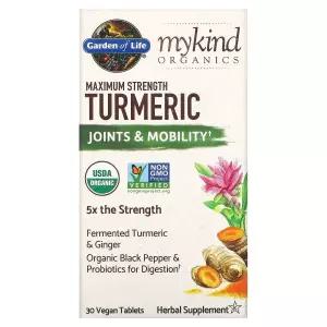 가든오브라이프 오가닉 울금 강황 조인트 30정 비건 Maximum Strength Turmeric Joints  Mobility
