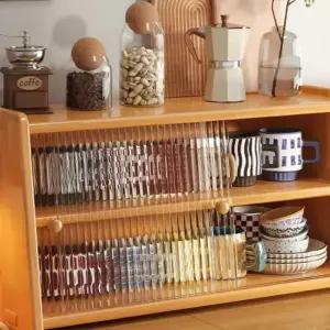 원목그릇장 홈카페장 수납장 엔틱 블랙월넛 부엌 테이블