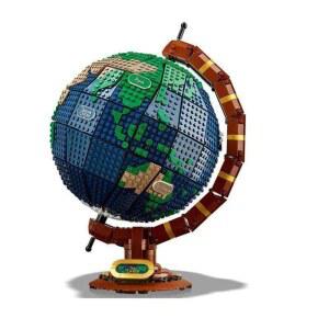 지구본 블록 조립 스타 회전 자동지구본 라이트 세계지도 입자 MAX 장식 창의력