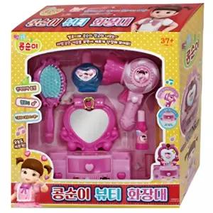 4살 공주놀이 불빛 소리 미니 콩순이 화장대 핑크 뷰티세트 여아장난감 조카선물 여자아이 메이크업
