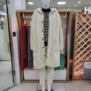 [하프클럽/해리앤]해리앤 DP01 덤블 뽀글이 후드 코트 HMWP8D52