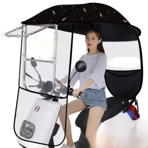 스쿠터 캐노피 전기 오토바이 방수 지붕 차양막 바이크 유리 그늘막 삼륜차