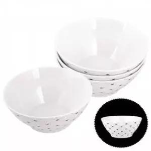 [셀러에이드]BS 도자기 체크하트 면기 라면기 우동기 면그릇 4P 4개입 세트