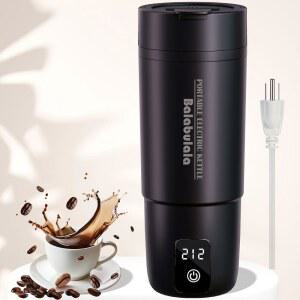 여행용 전기 주전자, 6가지 가변 프리셋이 있는 발라불랄라 휴대용 물 보일러, 보온 온도 조절 및 건조 보호 기능이 소형 17온스