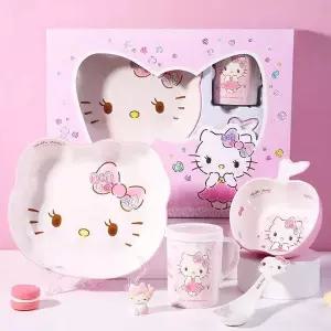 [알티피아]BS 헬로키티 멜라민 식판 식기세트-핑크