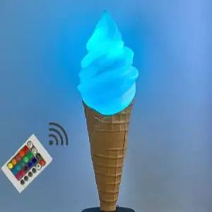 대형 아이스크림 모형 인테리어 가게 간판 조형물 소프트콘 조명 입체 아이스크림모형 광고