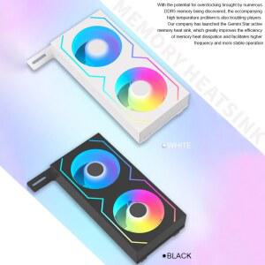 RAM 메모리 쿨러 4핀 PWM/5V 3핀 DDR5 쿨링 5020 DDR4 PC 라디에이터 히트싱크 듀얼 냉각 팬 쿨링용