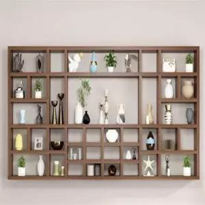 원목컵진열장 컵진열장 소품장식장 월넛 컵정리 다기 원목 홈카페 커피잔 컵 선반 진열장