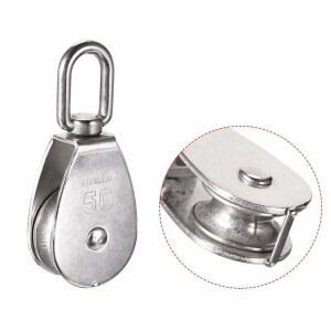 1PC 케이블 도르래 휠 스테인레스 스틸 회전 견인 로프 와이어 실내 프로젝트에 한 대 매달려 옥외 리프팅