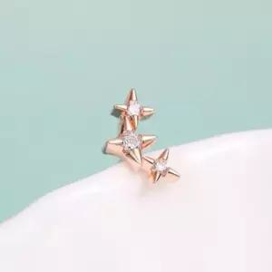 금침 로즈골드 여성보정팬티 별 큐빅 피어싱 여자보정 금침피어싱 로즈골드피어싱