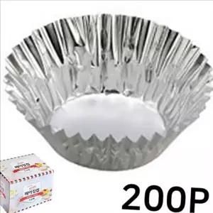알루미늄 베이킹 컵 200p 일회용 베이킹 컵 케이크 머핀 디저트