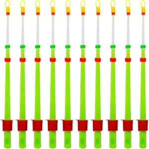 HERAON 5PCS 겨울 얼음 낚싯대 상단 끝 부분 보버 패스트 낚시 세트 부유 장치