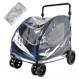 WODEGOU 대형 반려견 유모차 레인 커버 EVA 투명 방수 방풍 야외용 반려견/반려동물/고양이 반려동물 용품