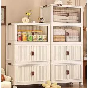 접이식 수납장 이동식 수납함 양문형 대용량 보관 4단 5단