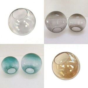 매직 빈 샹들리에 펜던트 조명, 그레이 교체 블루 전등갓 그늘 컬러 유리 클리어 글로브 페이딩 위한 피팅을 화이트