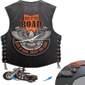 오토바이 스윙 월 시계 더블 레이어 MDF 아트 팬 모터사이클 소유자를 위한 선물 남녀를 할리 데이비슨