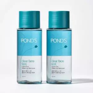 유니레버 폰즈 클리어 훼이스 스파 립 앤 아이 메이크업 리무버 300ml 2개