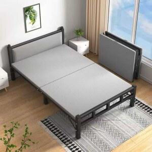 원룸 접이식 간이침대 블랙 프레임 매트 자취 1인용 수납형 와이드