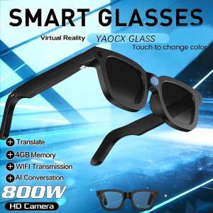 2026년형 새로운 AI 스마트 안경 AI 번역 800만 화소 HD 카메라 촬영 이미지 대화 녹음 음악 감상 스마트