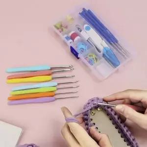 [셀러에이드]코바늘 바늘 골무 및 실 보관 케이스 포함