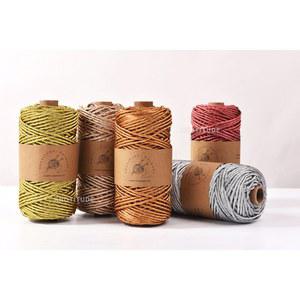 종이실 금속 단일 트위스트 코드 실버 마크라메 90 야드 크리스마스 장식 로프 벽걸이 4mm