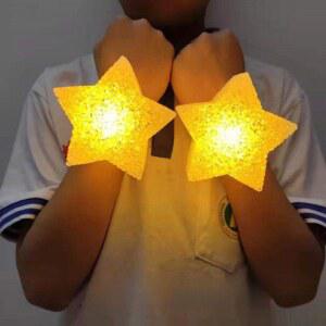 별 램프 팔찌 소품 세트 손목 4개 공연 조명