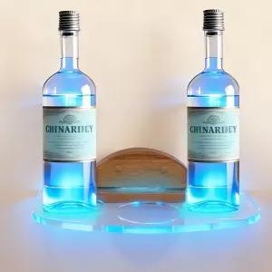 LED 라이트 주류 병 디스플레이 선반 벽 장착 가정용 상업용 바 파티용 케이스 RGB 조명 수집 가능한