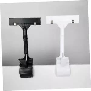 회전형 집게 클립 가격표 메모 카드 꽂이 매장 진열 홍보물 고정 거치대 화이트