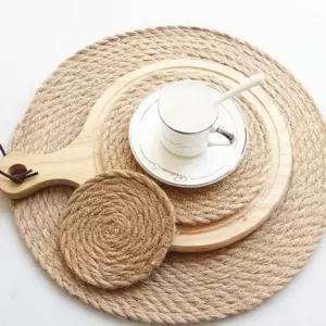 [골드스마일]식탁용 모시 테이블 매트 데코 원형 테이블 매트 키친 세트