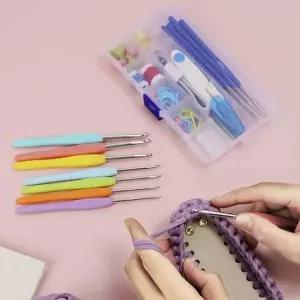 코바늘 바늘 골무 및 실 보관 케이스 포함