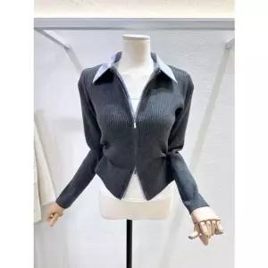 [갤러리아] [LAP]셔츠배색카라 니트집업가디건 (AS1KG221)