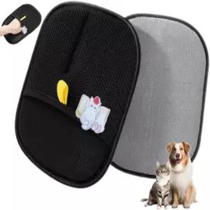 개와 고양이를 위한 2Pcs 애완동물 털 제거 장갑 재사용 가능하고 마법 같은 브러시 세탁용 정전기 제거제