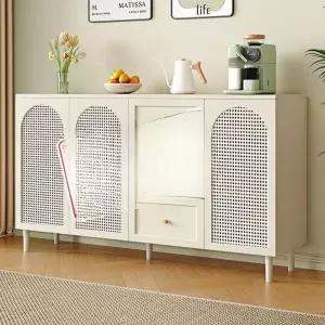 라탄 서랍장 낮은 하부장 거실 검정색 장식장 거실장