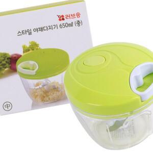 [2개구성] 650ml 핸들형 가는기계 이유식 수동 야채 다지기 양파 AEWCD4E43