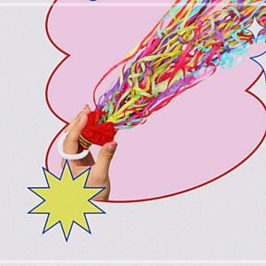 [2개구성] DONA 웨딩 파티 놀이 축포 결혼식 업체 생일 세트 폭죽 줄 불꽃 종이 연발 꽃가루 LWFGELXQ