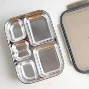 올품락 국산 포스코STS304 직사각 5구 스텐식판